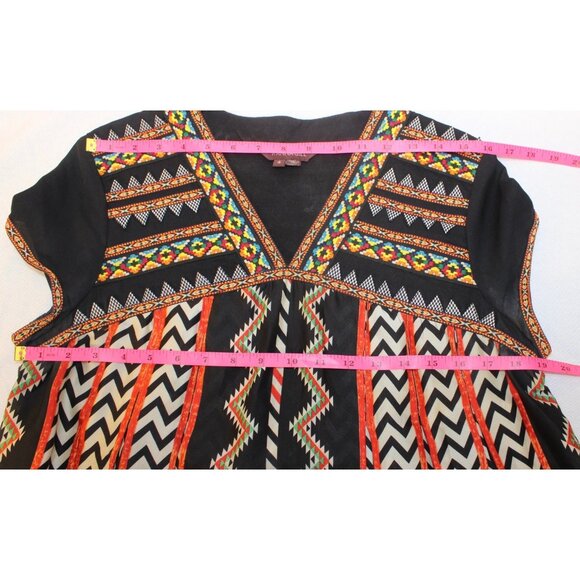 Anthropologie Ranna Gill Size 4 Womens Embroidered Boho Tunic Top Southwestern - Picture 11 of 12